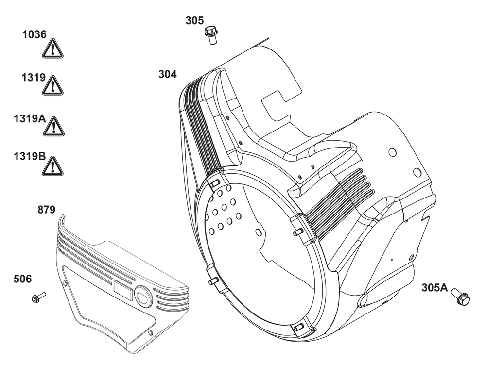 Blower Housing Group Diagram and Parts List for 385447-0111-B5 200000 - 399999 Briggs and Stratton Engine